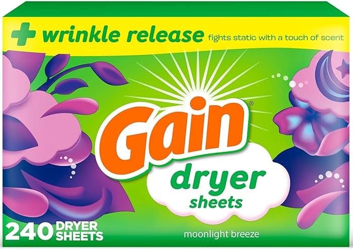 Gain Moonlight Breeze Anti Static Dryer Sheet, For Laundry Wrinkle Care, 240 Count - Product Image