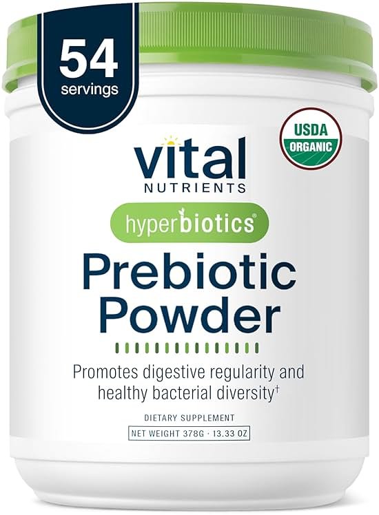 Hyperbiotics Vital Nutrients Organic Prebiotic Fiber Powder | Supports Gut Health and Digestive Regularity | Soluble Fiber Supplement for Women and Men | Vegan Organic Fiber Powder | 54 Servings - Product Image