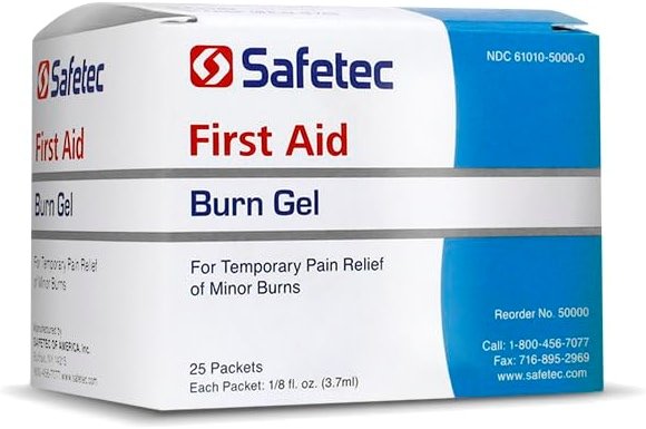 Safetec Burn Gel.125 oz. Pouch 25 ct. Box - Product Image