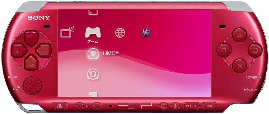 Sony PlayStation Portable (PSP) 3000 Series Handheld Gaming Console System - Red (Renewed) - Product Image