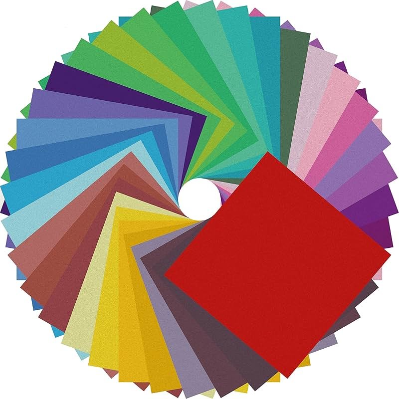 Origami Paper Double Sided 200 Sheets with Assorted 20 Colors, 6 Inch Square Colored Origami Sheets Easy to Fold for Beginner,School,Fun DIY Arts,Parent-Child Interaction & Crafts Handmade Projects - Product Image