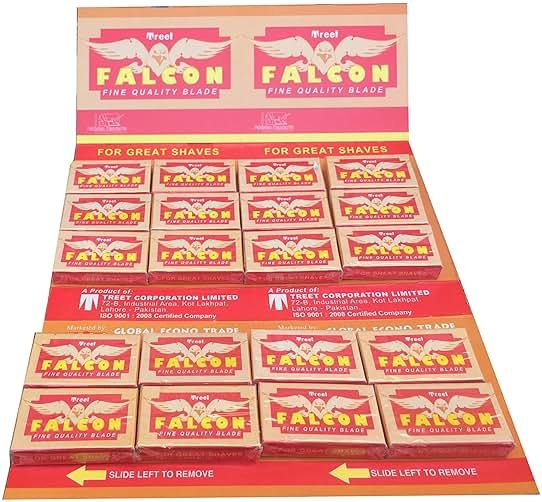 Treet Falcon Double Edge Safety Razor Blades, 200 blades (20x10) - Product Image