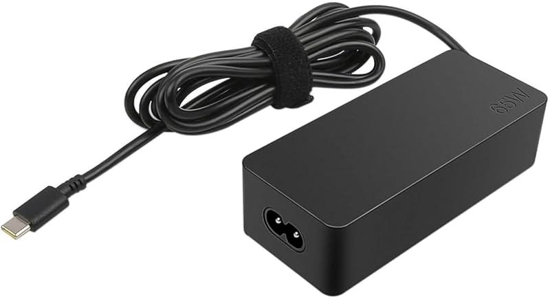 Lenovo 65w USB Type C Ac Adapter 4X20M26268 With 2 Prong Power Cord Included, Black In The Original Retail Packaging. - Product Image