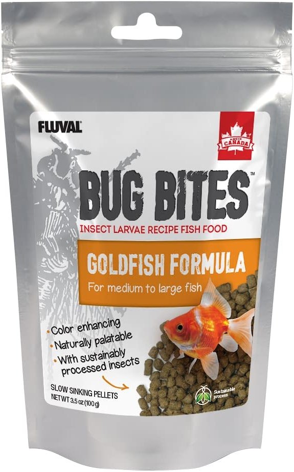 Fluval Bug Bites Goldfish Fish Food, Pellets for Medium to Large Sized Fish, 3.53 oz, A6584 - Product Image