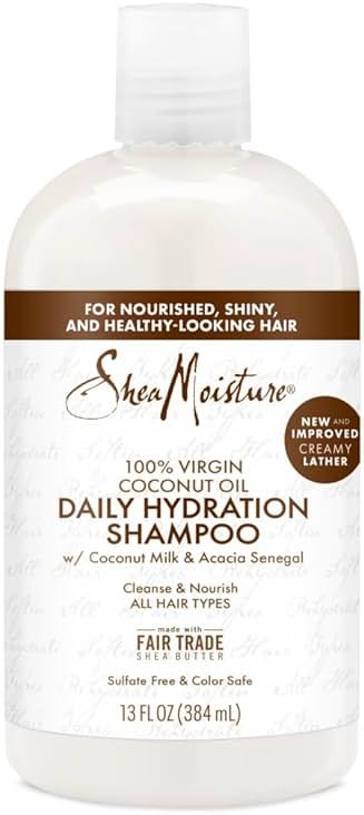 Shea Moisture Daily Hydration Shampoo Virgin Coconut Oil for All Hair Types Sulfate-Free 13 oz - Product Image