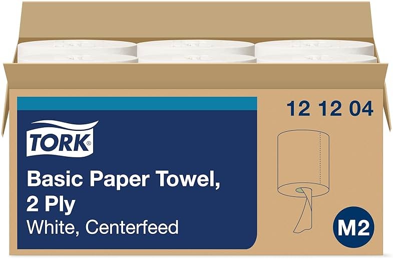 Tork Soft Centerfeed Hand Towel White M2, High Absorbency, 6 x 600 Sheets, 121204 - Product Image