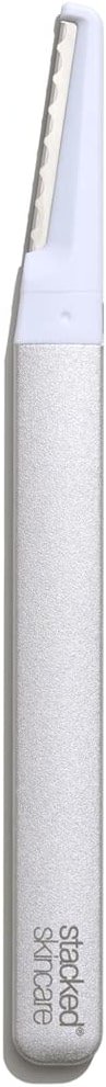 StackedSkincare Professional-Grade Dermaplaning Tool – Precision Exfoliation, Removes Peach Fuzz & Dead Skin, Aluminum Handle, Refillable Blades - Product Image