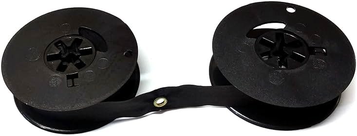 1/2" Universal Typewriter Ribbon, Black. for Vintage Typewriters. 2" Spools. Fits Most Royal, Olympia, Smith Corona, Remington, Olympia, Brother, and Other Vintage Typewriters - Product Image