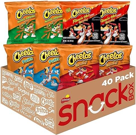Cheetos Cheese Flavored Snacks Variety Pack, 40 Count - Product Image