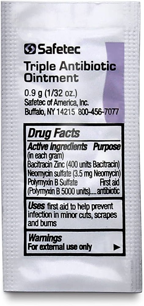 Safetec Triple Antibiotic Ointment.9 g. Pouch (Bulk Package - 2000 Count) - Product Image