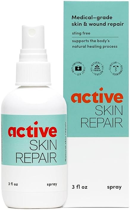 Active Skin Repair First Aid Healing Skin Spray - Natural & Non-Toxic with Hypochlorus Acid for Minor Cuts, Wounds, Scrapes, Rashes, Sunburns, & More, 3 oz - Product Image