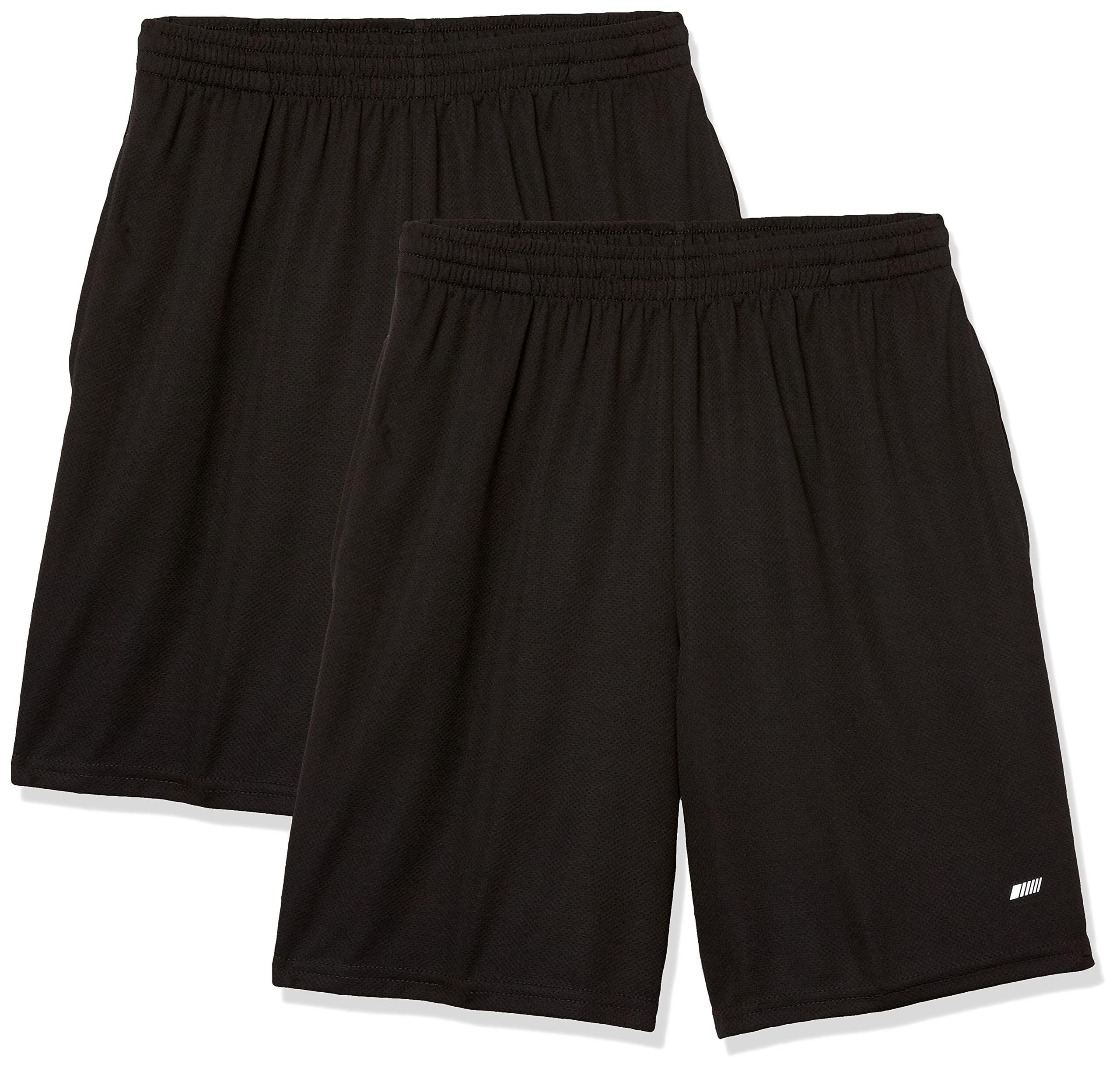Amazon Essentials Men's Athletic Basketball Gym,Performance Tech Loose-Fit Training Shorts, Pack of 2 - Product Image