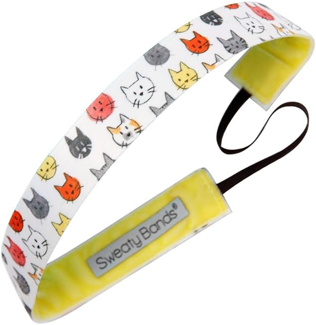 Sweaty Bands Womens Girls Headband - Non-Slip Velvet-Lined Athletic Hairband - Smitten Kitten - Product Image