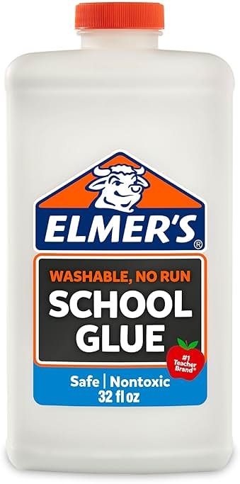 Elmer's Liquid School Glue, White, Washable, 32 Ounces - Great for Making Slime, Arts & Crafts, Back to School, #1 Teacher Brand - Product Image