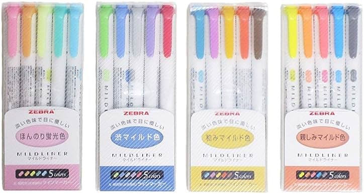 Zebra Mildliner Highlighter Pen Set, 20 Pastel Color Set (Japan Import) - Product Image