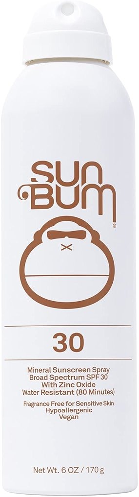 Sun Bum Mineral SPF 30 Sunscreen Body Spray - NEW FORMULA 2026 Water-Resistant Broad Spectrum Moisturizing Sunscreen with Vitamin E - Hawaii 104 Act Compliant (Without Octinoxate & Oxybenzone) - 6 oz - Product Image