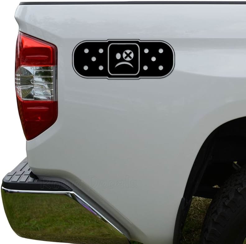 Rosie Decals JDM Band Aid Ouch Japanese Die Cut Vinyl Decal Sticker For Car Truck Motorcycle Window Bumper Wall Decor Size- [6 inch/15 cm] Wide Color- Matte Black - Product Image