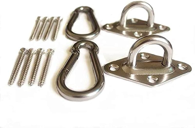 MHMYDZ 1000 lb Capacity Heavy Duty Hammock Hanging kit Ultra Durable Hooks Carabiners for Hammock Stand Hammocks Swing Chair,Multiple Indoor Outdoor Suspension Ceiling Hooks - Product Image