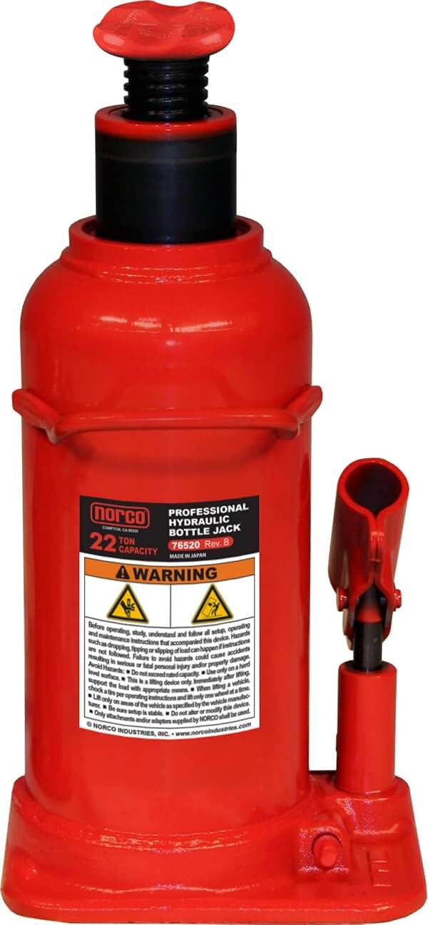 Norco Professional Lifting Equipment 76520B Heavy Duty 22 Ton Standard Bottle Jack - Product Image