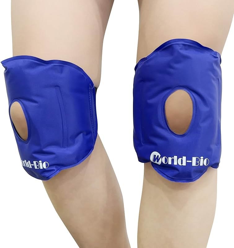 2 Packs Knee Ice Pack Wrap, Reusable Gel Ice Pack for Knee Pain Relief, Cold Therapy for Swelling, Arthritis, Meniscus Tear, ACL Injury & Post Knee Replacement Surgery, Cold Therapy 9.8" x 6.5" - Product Image