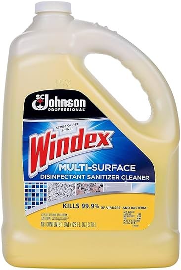 SC Johnson Professional Windex Multi-Surface Disinfectant Cleaner, Citrus, 1 Gallon Bottle Refill - Product Image