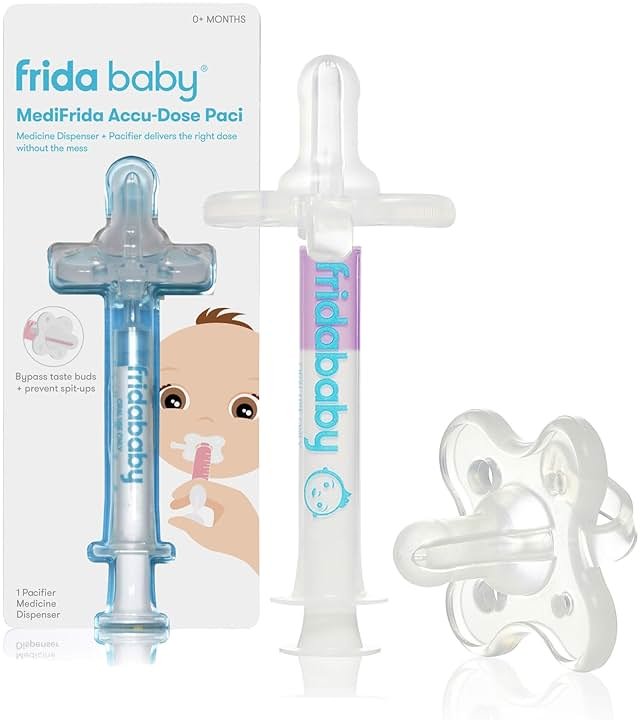 Frida Baby Medicine Pacifier Syringe, Accu-Dose Paci, Medi Frida Dispenser for Mess & Fuss Free Use, Made in USA - Product Image
