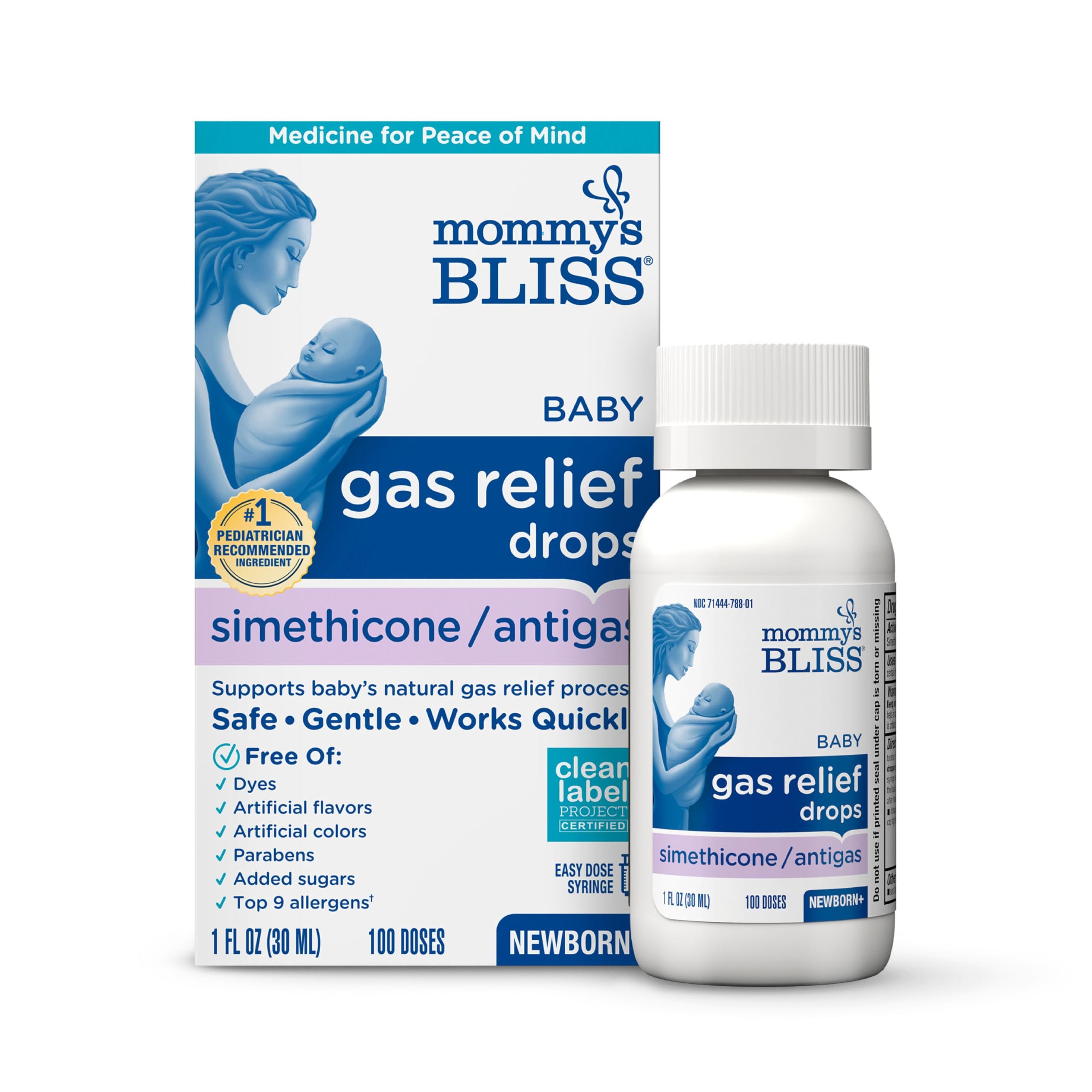 Mommy's Bliss Gas Relief Drops Bottle, Ginger extract flavor, 1 Fl Oz - Product Image