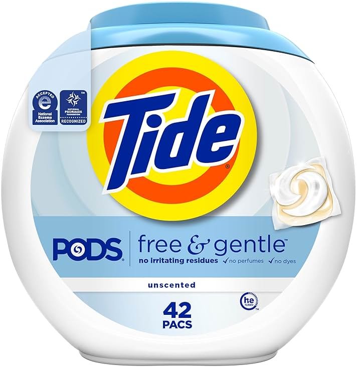 Tide, Pods Free and Gentle Laundry Detergent Soap Pacs, Tide Pods Laundry Detergent, 42 Count - Product Image