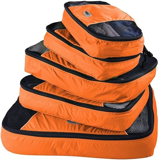 GOX Ultra Light 5 piece Packing Cubes Travel Luggage Organizer 1 Large 2 Medium 2 Small - Product Image