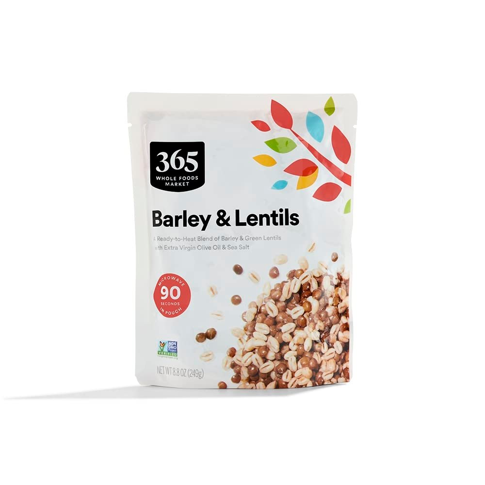 365 by Whole Foods Market, Barley & Green Lentils, Ready-to-Heat, 8.8 Ounce - Product Image