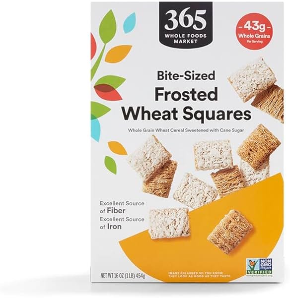 365 by Whole Foods Market, Frosted Wheat Squares Cereal, 16 Ounce - Product Image