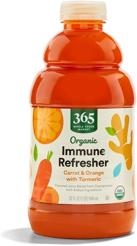 365 by Whole Foods Market, Organic Carrot and Orange Juice with Turmeric, Immune Refresher, 32 Fl Oz - Product Image