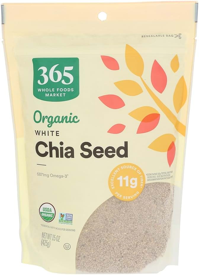 365 by Whole Foods Market, Organic White Chia Seed, 15 Ounce - Product Image