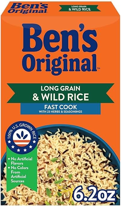 BEN'S ORIGINAL Long Grain Rice and Wild Rice, Fast Cook Rice, 6.2 OZ Box (Pack of 12) - Product Image