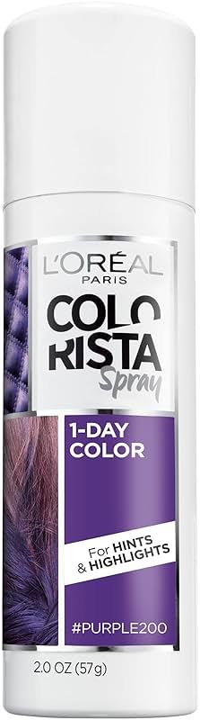L'Oreal Paris Colorista 1-Day Washable Temporary Hair Color Spray, Purple, 2 Ounces - Product Image
