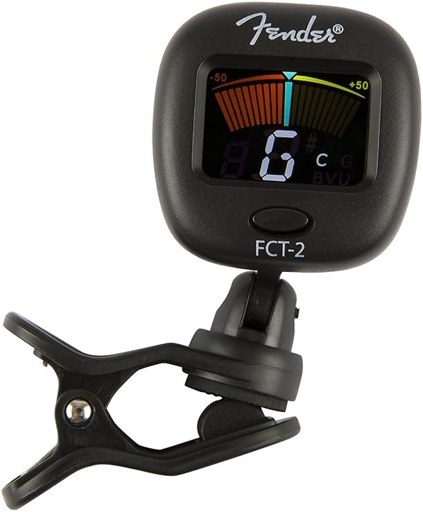Fender FCT-2 Professional Multi-Instrument Clip-On Tuner for Guitar, Bass, Ukulele, and Violin - Product Image