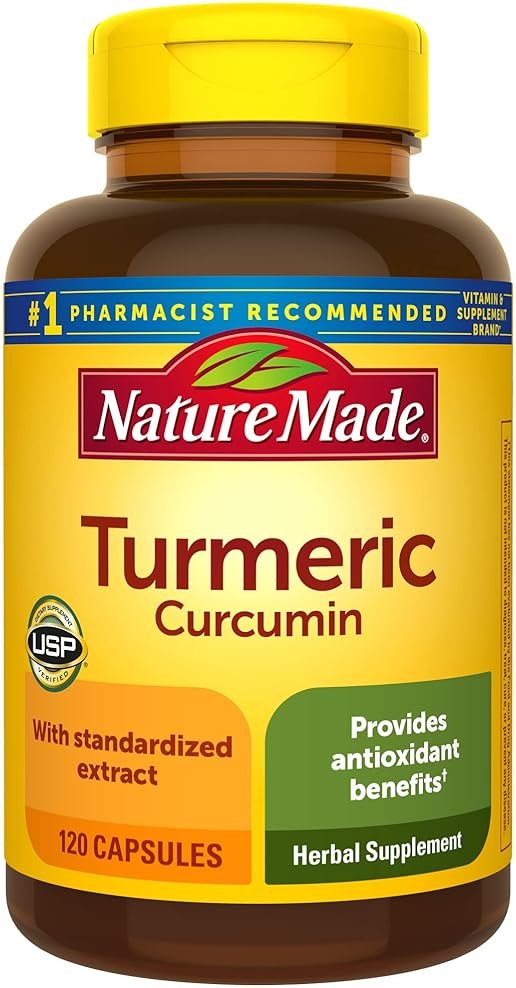Nature Made Turmeric Curcumin 500 mg, Turmeric Curcumin Supplement for Antioxidant Support, Herbal Supplements, 120 Capsules, 120 Day Supply - Product Image