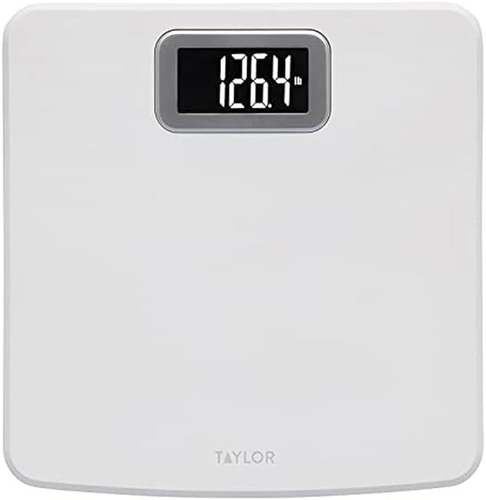 Taylor Precision Products Capacity Digital Bathroom Scale, White, 400 lb - Product Image