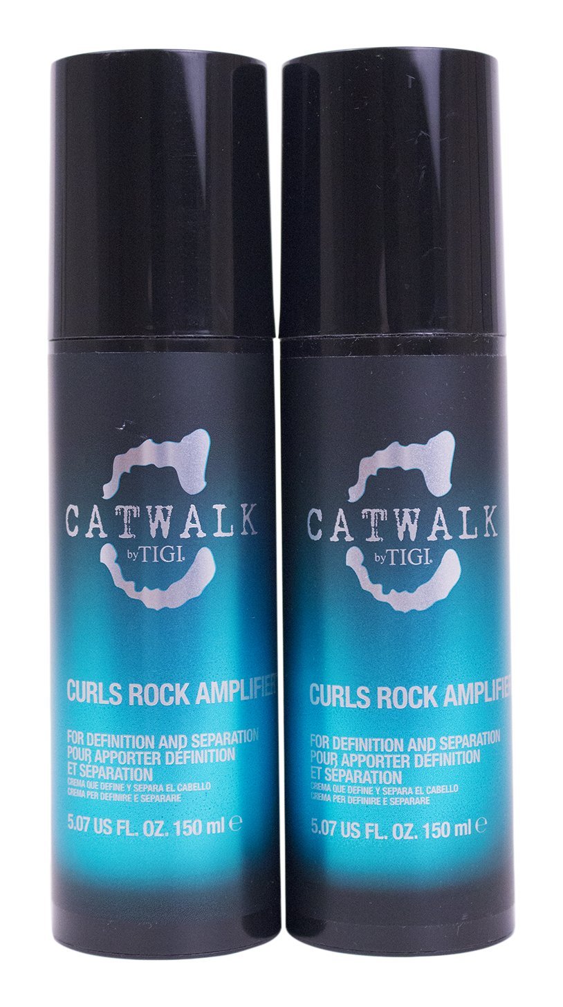 Catwalk Curls Rock Amplifier Shaping Cream by TIGI 2-Pack – Curl Cream for Defining Wavy, Curly Hair – Flexible Hold, Frizz Control + Anti-Humidity, Scented, 5.07 Oz Ea - Product Image