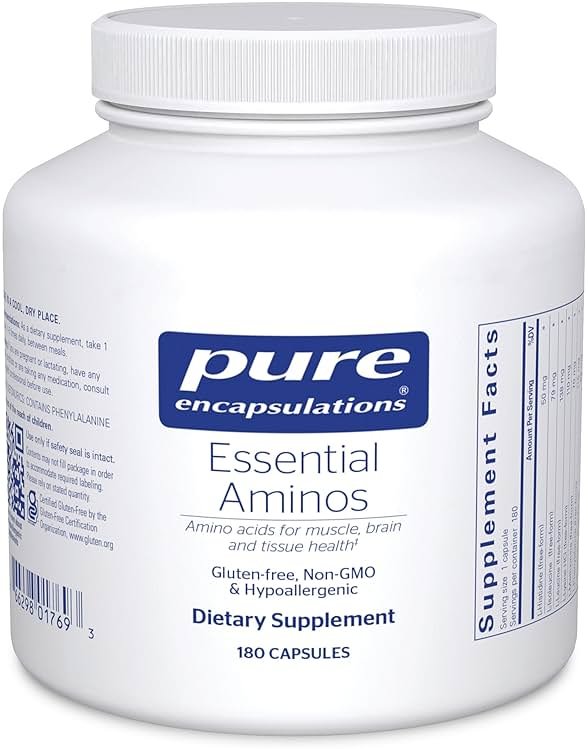Pure Encapsulations Essential Amino Acids - Muscle Recovery Support & Health* - with Leucine, Threonine & Tryptophan - 180 Capsules - Product Image