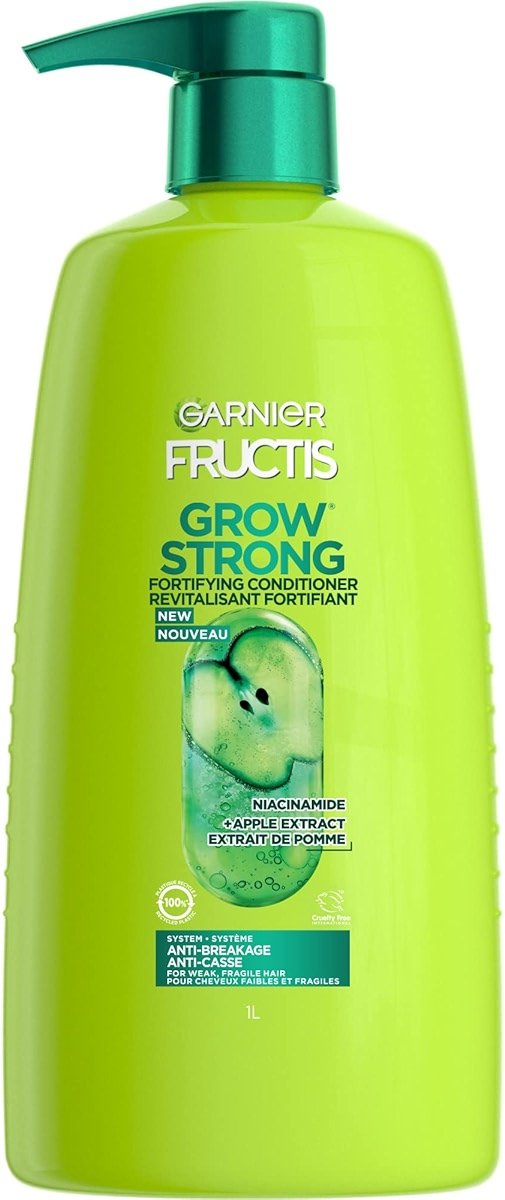Garnier Fructis Grow Strong Conditioner, 33.8 Fl Oz, 1 Count (Packaging May Vary) - Product Image