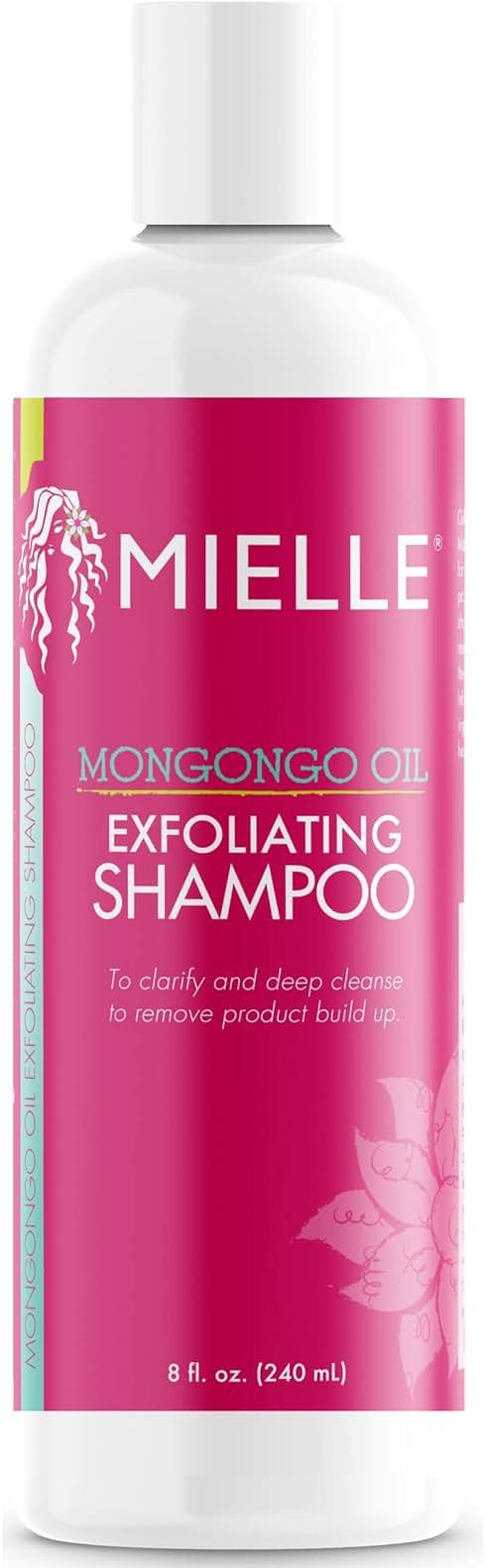 Mielle Organics Mongongo Oil Exfoliating Hair Shampoo - Sulfate-Free Shampoo & Scalp Exfoliator to Remove Dirt, Oil & Product Build-Up - Maintains Essential Moisture (8 Fl Oz) - Product Image