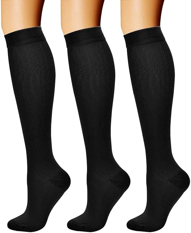 CHARMKING Compression Socks for Women & Men Circulation (3 Pairs) 15-20 mmHg is Best Support for Athletic Running Cycling - Product Image