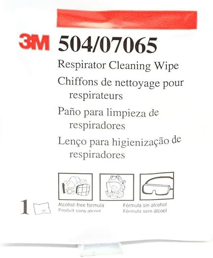 3M 50051131070658 504 Alcohol-Free Respirator Cleaning Wipes 504 (Pack of 100) - Product Image