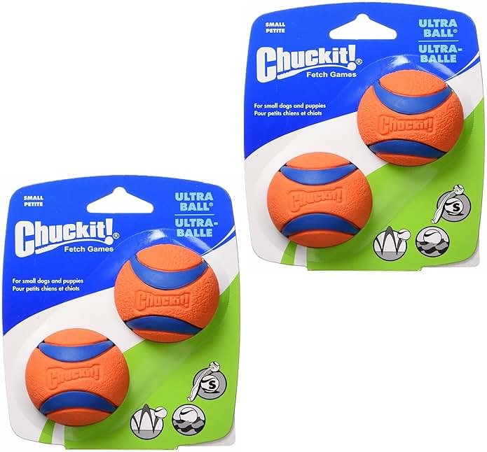 Chuckit! Dog Fetch Toy Ultra Ball Durable Rubber Fits Launcher Small 4 Balls - Product Image