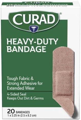CURAD Extreme Hold Heavy Duty Bandages, 1" x 3 1/4", Ideal for Wound Care, 1 Box, 20 Count - Product Image