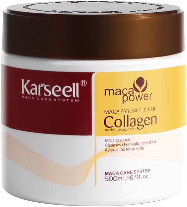 Karseell Collagen Hair Treatment Deep Repair Conditioning Argan Oil Collagen Hair Mask Essence for Dry Damaged Hair All Hair Types 16.90 oz 500ml - Product Image