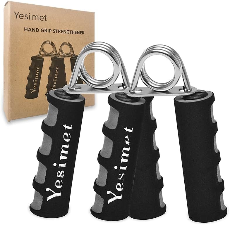 2 Pack Hand Grip Strengthener Set, Forearm Exerciser, Finger Gripper, Grip Strength Trainer, Hand Grip- Soft Foam Hand Exercise for Quickly Increasing Wrist Forearm and Finger Strength - Product Image