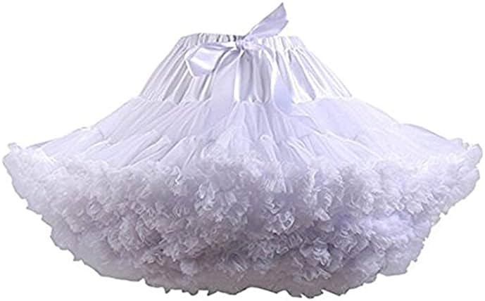 Colyanda Womens 3-Layered Pleated Tulle Petticoat Tutu Puffy Party Cosplay Skirt - Product Image