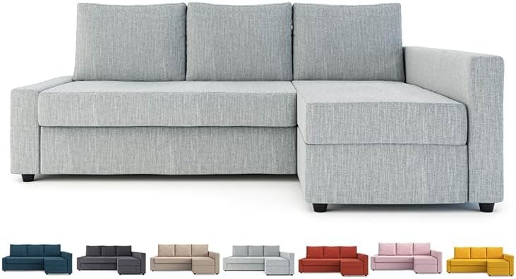 MASTERS OF COVERS Snug Fit Friheten Slipcover for The IKEA Friheten with Chaise Corner Cover, Sofa Bed Cover, Sectional Slipcover Replacement (Light Grey)（Cover Only！Not Sofa！） - Product Image